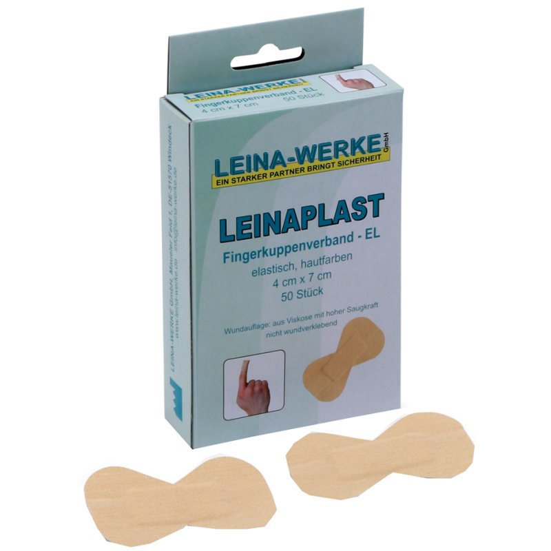 LEINA-WERKE pansement élastique pour bouts de doigts, 40 × 70 mm, couleur chair, 50 pièces